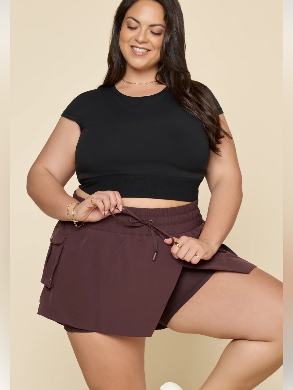 Popflex Hiking Superskort — Pecan color